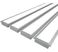 Комплект профилей Ledcraft LC-LPV2073M55-2x4Silver из 4 шт серебро (2м профиль+2м рассеиватель+2 заглушки+шурупов) 1616240445