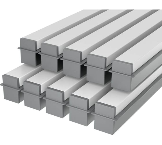 Комплект профилей Ledcraft LC-LPV2537M1728-3x10Silver из 10 шт серебро (3м профиль+3м рассеиватель+2 заглушки+шурупов) 1616340698 1