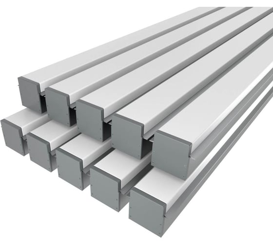 Комплект профилей Ledcraft LC-LPV2544M36-3x10Silver из 10 шт серебро (3м профиль+3м рассеиватель+2 заглушки+шурупов) 1616340718 1