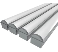 Комплект профилей Ledcraft LC-LPV2544M36R-2x4Silver из 4 шт серебро (2м профиль+2м рассеиватель+2 заглушки+шурупов) 1616240404