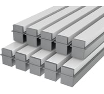 Комплект профилей Ledcraft LC-LPV2537M1728-2x10Silver из 10 шт серебро (2м профиль+2м рассеиватель+2 заглушки+шурупов) 1616240698