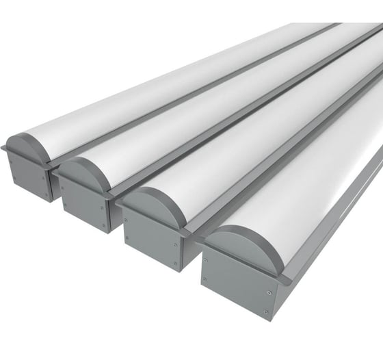 Комплект профилей Ledcraft LC-LPV2544M36R-3x4Silver из 4 шт серебро (3м профиль+3м рассеиватель+2 заглушки+шурупов) 1616340404 1