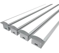 Комплект профилей Ledcraft LC-LPV2537M28-2x4Silver из 4 шт серебро (2м профиль+2м рассеиватель+2 заглушки+шурупов) 1616240381
