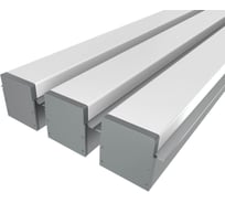 Комплект профилей Ledcraft LC-LPV2544M36-2x3Silver из 3 шт серебро (2м профиль+2м рассеиватель+2 заглушки+шурупов) 1616240244