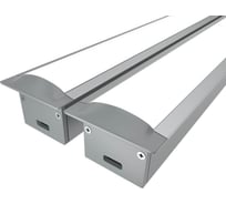 Комплект профилей Ledcraft LC-LPV2537M28-2x2Silver из 2 шт серебро (2м профиль+2м рассеиватель+2 заглушки+шурупов) 1616240065