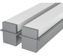 Комплект профилей Ledcraft LC-LPV2537M1728-3x2Silver из 2 шт серебро (3м профиль+3м рассеиватель+2 заглушки+шурупов) 1616340066