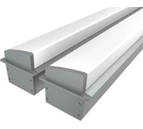 Комплект профилей Ledcraft LC-LPV2544M36T-2x2Silver из 2 шт серебро (2м профиль+2м рассеиватель+2 заглушки+шурупов) 1616240087