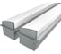 Комплект профилей Ledcraft LC-LPV2544M36T-2x2Silver из 2 шт серебро (2м профиль+2м рассеиватель+2 заглушки+шурупов) 1616240087 1