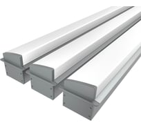 Комплект профилей Ledcraft LC-LPV2544M36T-2x3Silver из 3 шт серебро (2м профиль+2м рассеиватель+2 заглушки+шурупов) 1616240245