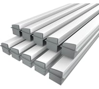 Комплект профилей Ledcraft LC-LPV2544M36T-3x10Silver из 10 шт серебро (3м профиль+3м рассеиватель+2 заглушки+шурупов) 1616340719