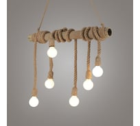 Потолочная люстра Ritter JUTE 6хE27, коричневый 52631 5