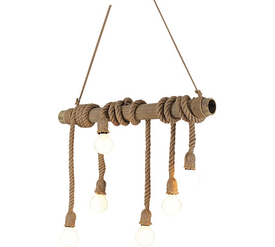 Потолочная люстра Ritter JUTE 6хE27, коричневый 52631 5