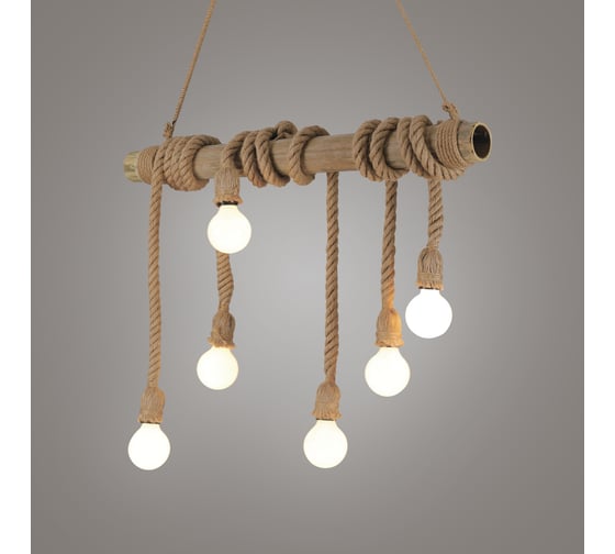 Потолочная люстра Ritter JUTE 6хE27, коричневый 52631 5