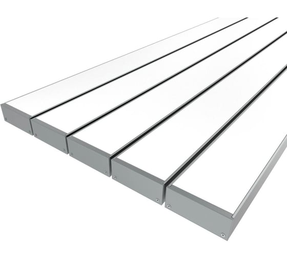 Комплект профиля LEDCRAFT LC-LP2050M44-2x5Silver 5 шт серебро (2м профиль+2м рассеиватель+2 заглушки+комплект шурупов) 1616240599 1