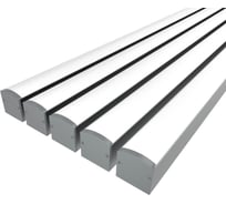 Комплект профиля LEDCRAFT LC-LP2528M28-2x5Silver 5 шт серебро (2м профиль+2м рассеиватель+2 заглушки+комплект шурупов) 1616240537