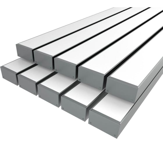 Комплект профиля LEDCRAFT LC-LP2035M34-2x10Silver 10 шт серебро (2м профиль+2м рассеиватель+2 заглушки+комплект шурупов) 1616240756 1
