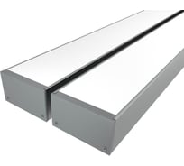 Комплект профиля LEDCRAFT LC-LP2035M34-2x2Silver 2 шт серебро (2м профиль+2м рассеиватель+2 заглушки+комплект шурупов) 1616240124