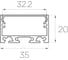 Комплект профиля LEDCRAFT LC-LP2035M34-2x2Silver 2 шт серебро (2м профиль+2м рассеиватель+2 заглушки+комплект шурупов) 1616240124 2