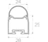 Комплект профиля LEDCRAFT LC-LP2528RM1-3x4Silver 4 шт серебро (3м профиль+3м рассеиватель+2 заглушки+комплект шурупов) 1616340487 2