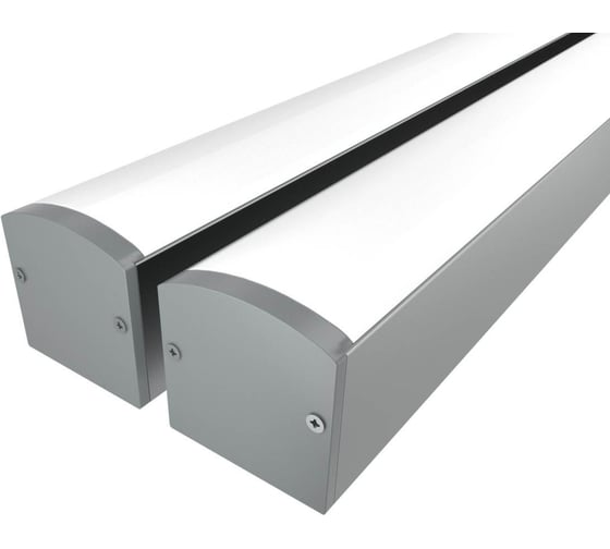 Комплект профиля LEDCRAFT LC-LP2528M28-2x2Silver 2 шт серебро (2м профиль+2м рассеиватель+2 заглушки+комплект шурупов) 1616240063 1