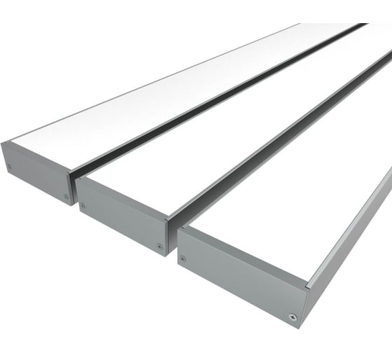Комплект профиля LEDCRAFT LC-LP2060M55-2x3Silver 3 шт серебро (2м профиль+2м рассеиватель+2 заглушки+комплект шурупов) 1616240286 1