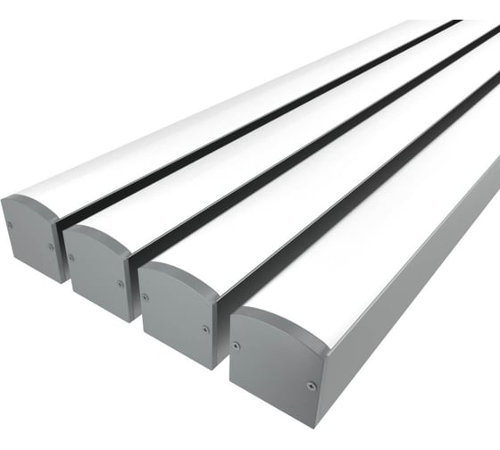 Комплект профиля LEDCRAFT LC-LP2528M28-2x4Silver 4 шт серебро (2м профиль+2м рассеиватель+2 заглушки+комплект шурупов) 1616240379 1