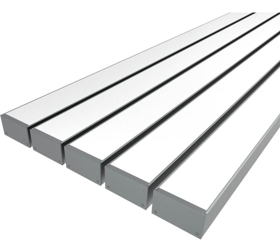 Комплект профиля LEDCRAFT LC-LP2035M34-3x5Silver 5 шт серебро (3м профиль+3м рассеиватель+2 заглушки+комплект шурупов) 1616340598 1