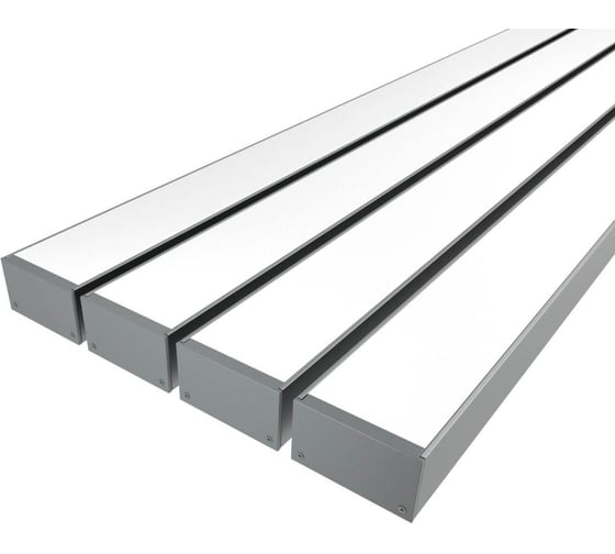 Комплект профиля LEDCRAFT LC-LP2035M34-2x4Silver 4 шт серебро (2м профиль+2м рассеиватель+2 заглушки+комплект шурупов) 1616240440 1