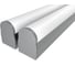 Комплект профиля LEDCRAFT LC-LP2528RM1-2x2Silver 2 шт серебро (2м профиль+2м рассеиватель+2 заглушки+комплект шурупов) 1616240171 1