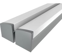 Комплект профиля LEDCRAFT LC-LP2534M36T-1x2Silver 2 шт серебро (1м профиль+1м рассеиватель+2 заглушки+комплект шурупов) 1616140084