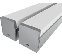 Комплект профиля LEDCRAFT LC-LP2534M36-1x2Silver 2 шт серебро (1м профиль+1м рассеиватель+2 заглушки+комплект шурупов) 1616140083