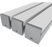 Комплект профиля LEDCRAFT LC-LP2534M36-2x3Silver 3 шт серебро (2м профиль+2м рассеиватель+2 заглушки+комплект шурупов) 1616240241