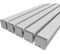 Комплект профиля LEDCRAFT LC-LP2534M36-3x5Silver 5 шт серебро (3м профиль+3м рассеиватель+2 заглушки+комплект шурупов) 1616340557