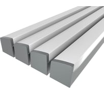 Комплект профиля LEDCRAFT LC-LP2534M36T-2x4Silver 4 шт серебро (2м профиль+2м рассеиватель+2 заглушки+комплект шурупов) 1616240400