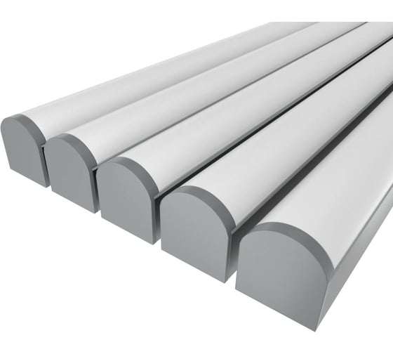 Комплект профиля LEDCRAFT LC-LP2534M36R-1x5Silver 5 шт серебро (1м профиль+1м рассеиватель+2 заглушки+комплект шурупов) 1616140559 1