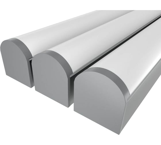 Комплект профиля LEDCRAFT LC-LP2534M36R-2x3Silver 3 шт серебро (2м профиль+2м рассеиватель+2 заглушки+комплект шурупов) 1616240243 1