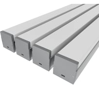 Комплект профиля LEDCRAFT LC-LP2534M36-3x4Silver 4 шт серебро (3м профиль+3м рассеиватель+2 заглушки+комплект шурупов) 1616340399