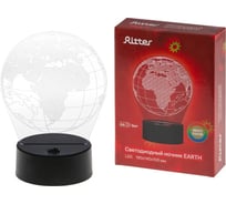 Настольная автономная лампа Ritter RGB 3D-эффект, 3хАА, 140х100х190мм, акрил 29255 5