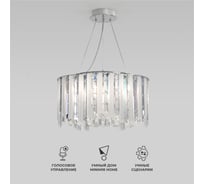 Умный подвесной светильник с хрусталем Eurosvet Radiance 101011/6 хром a071172