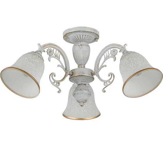 Люстра Schaffner 3xE27/40W (58*58*26) Cuartel 4645-3 WH+GD 1