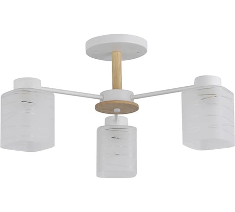 Люстра Schaffner 3xE27/40W (56*56*27) Cruzado 4560-3 WH+WOOD