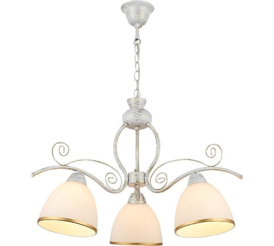 Люстра Schaffner 3xE27/40W (59,5*59,5*65) Cadarzo 4650-3 WH+GD 1