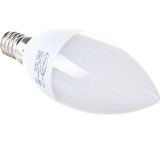 Светодиодная лампа IONICH свеча ILED-SMD2835-C37-10Вт-900Лм-230В-6500К-E14 1799 1