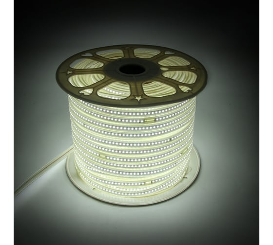Светодиодная лента OGM 220В, 8Вт/м, smd2835, 120д/м, IP65, 600Лм/м, размер 15х8мм, 50м, т/б/SL-60 1