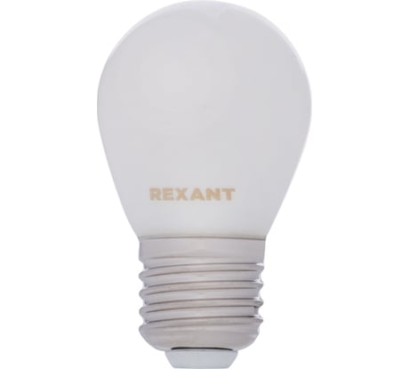 Филаментная лампа REXANT Шарик GL45 9.5 Вт 4000K E27 матовая колба 604-136