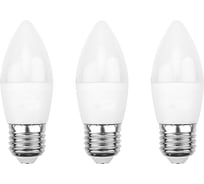 Светодиодная лампа REXANT Свеча CN, 11.5 Вт, E27, 2700 K, теплый свет, 3 шт. 604-029-3