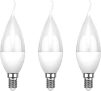 Светодиодная лампа REXANT Свеча на ветру CW, 7.5 Вт, E14, 2700 K, теплый свет, 3 шт. 604-045-3