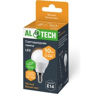 Лампочка светодиодная ALTECH LED G45-10W-830-Е14 10Вт, шарик, теплый белый свет 4673758070975