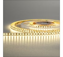 Светодиодная лента Wolta работает от 12В, SMD2835, теплый белый свет 3000К, для использования при IP20, 120led/m, артикул WLS2835-12W/3000/12H120-01