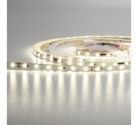 Светодиодная лента Wolta для улицы и дома SMD2835 6Вт 4000К 24В IP65 60led/m WLS2835-6W/4000/24S60-01